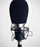 black and silver microphone on black stand
