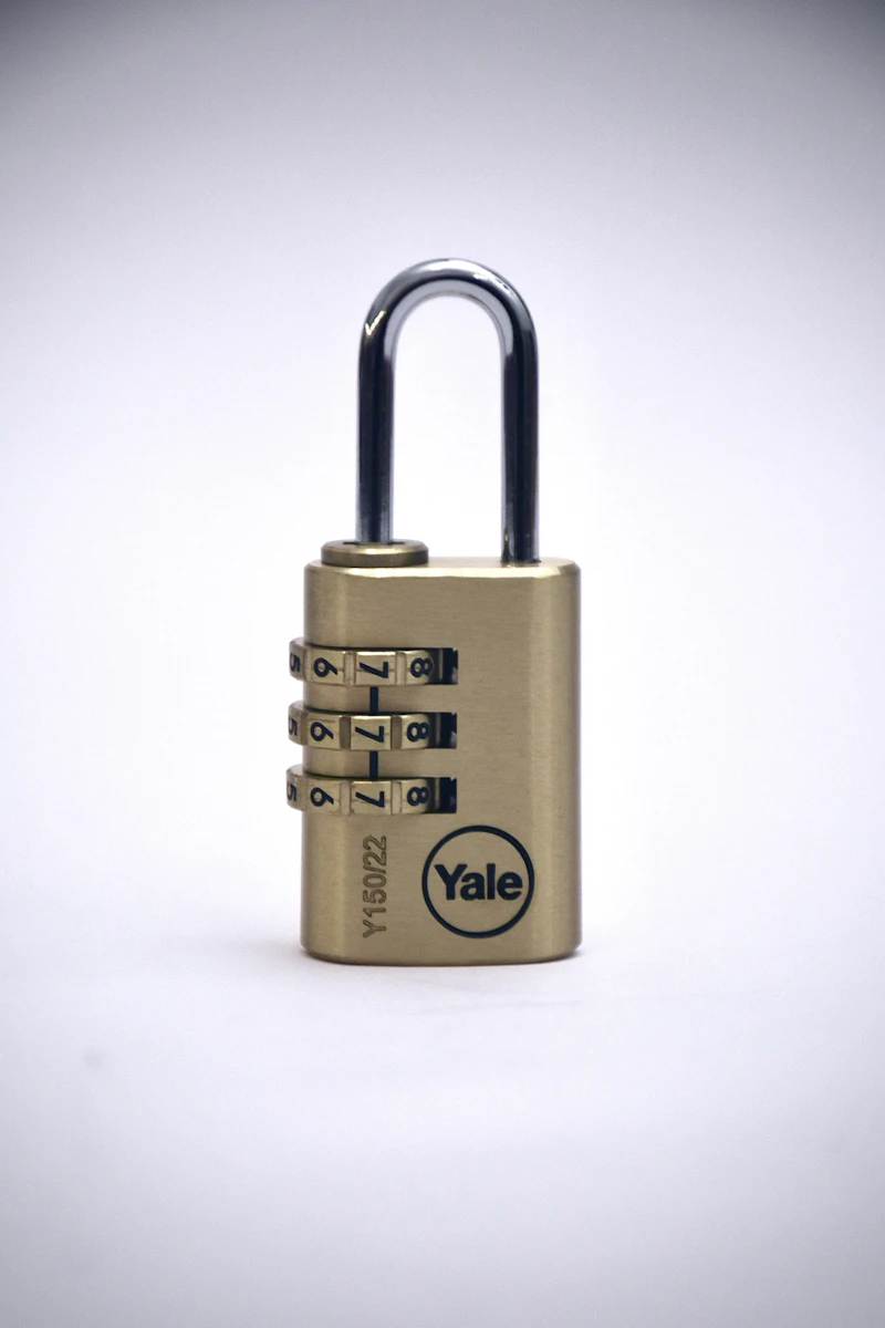 Padlock over binary code representing blockchain security