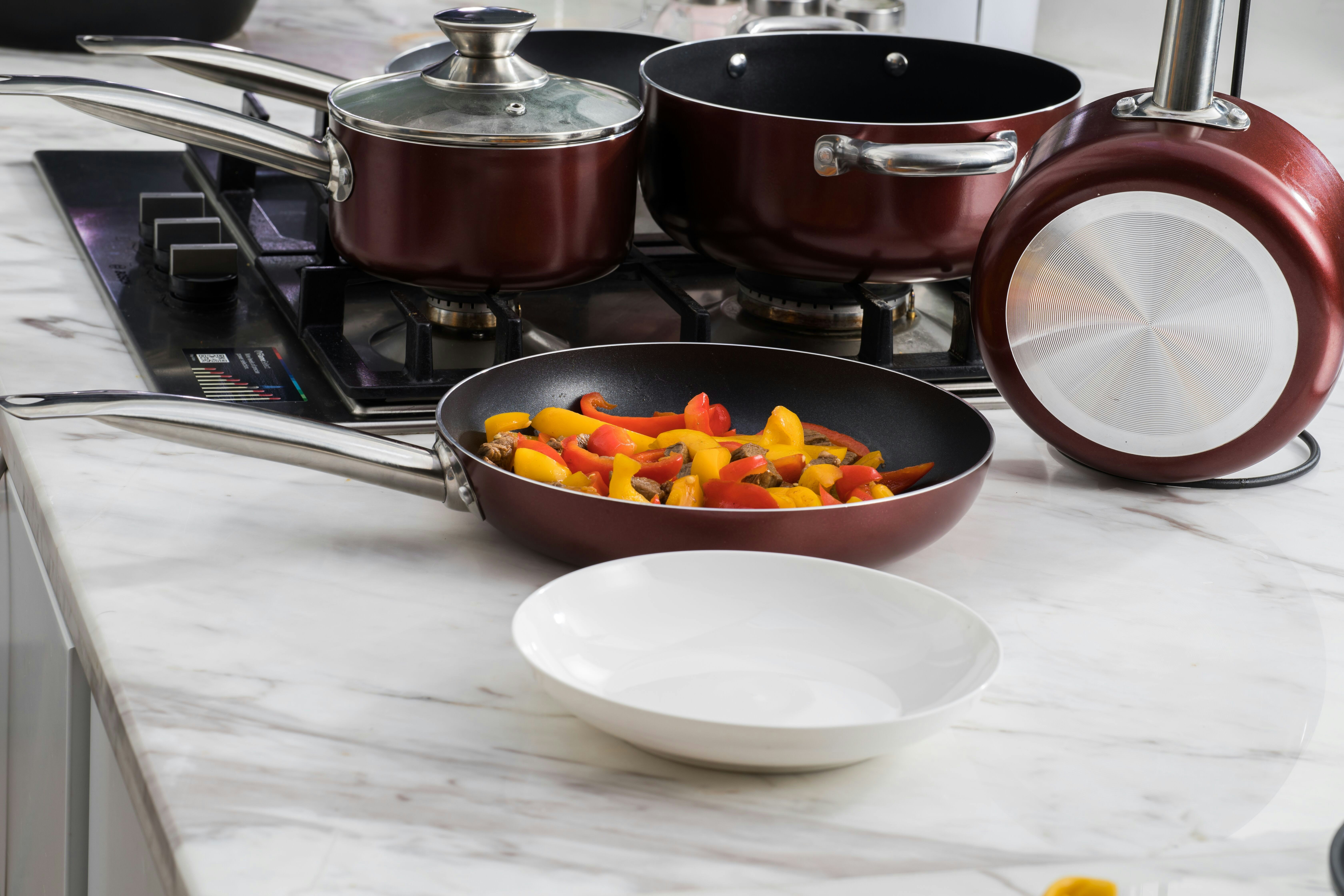 13 Pcs Pots and Pans Set, Nonstick Cookware Sets Black Granite Induction Cookware, Non-toxic Healthy Non stick Kitchen Cooking Set with Frying Pans Set, Saucepans (PFAS/PFOA/PFOS Free)