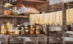 brown and white banana on clear glass container
