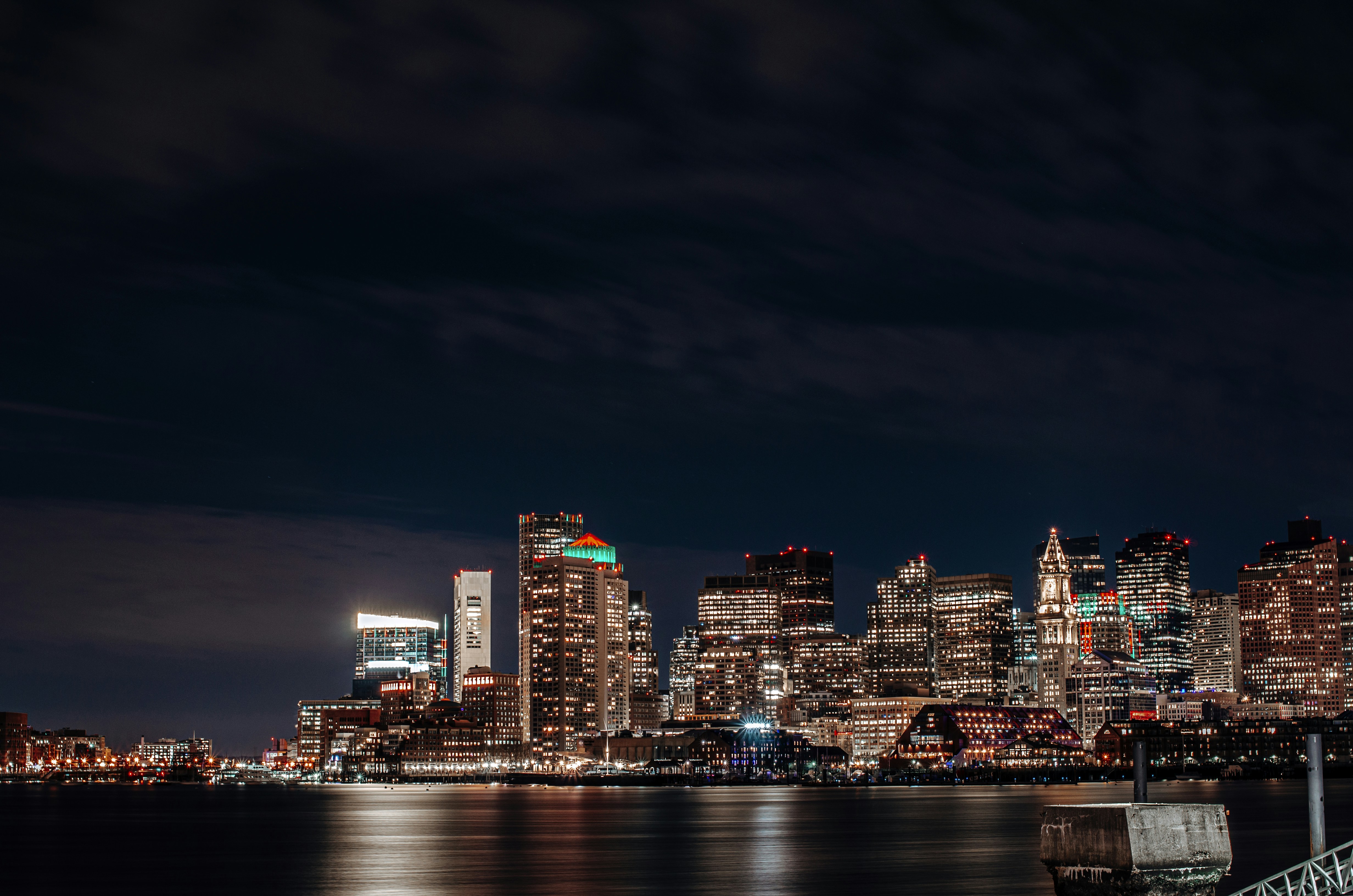 Boston at night.