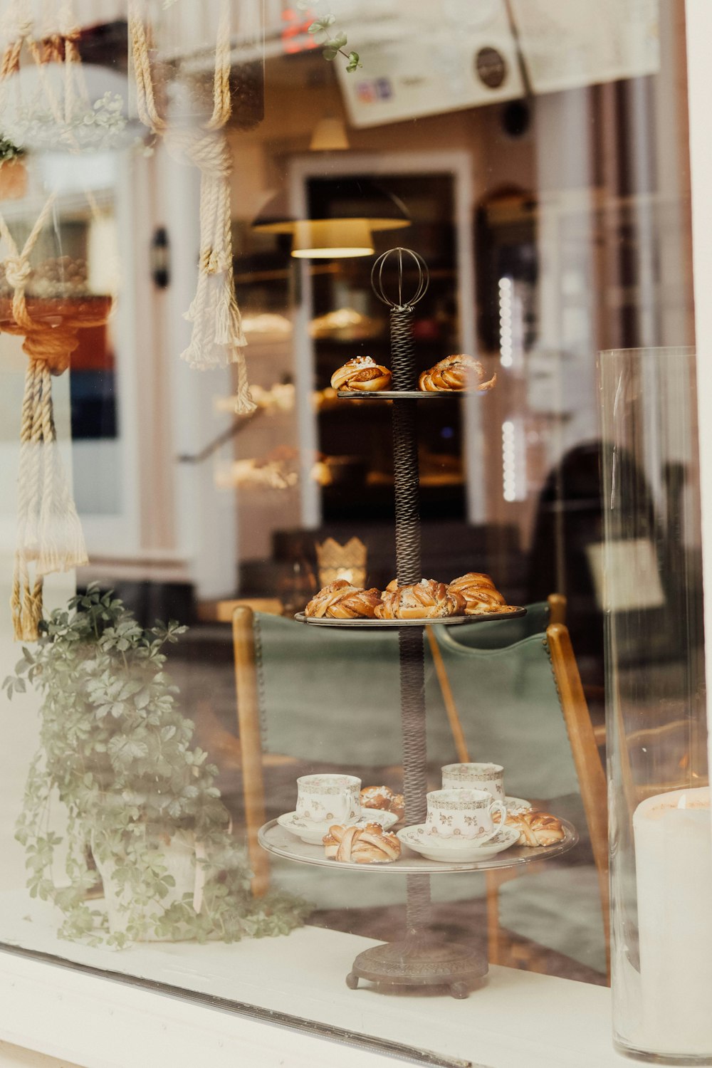 white and brown cake on brown wooden rack