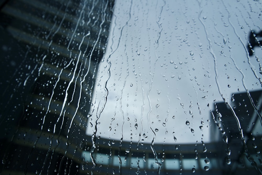 water droplets on glass window