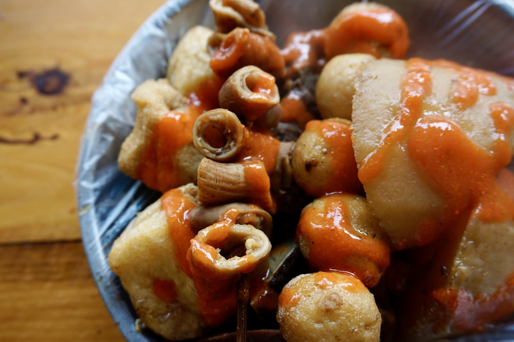 a plate of food that is sitting on a table