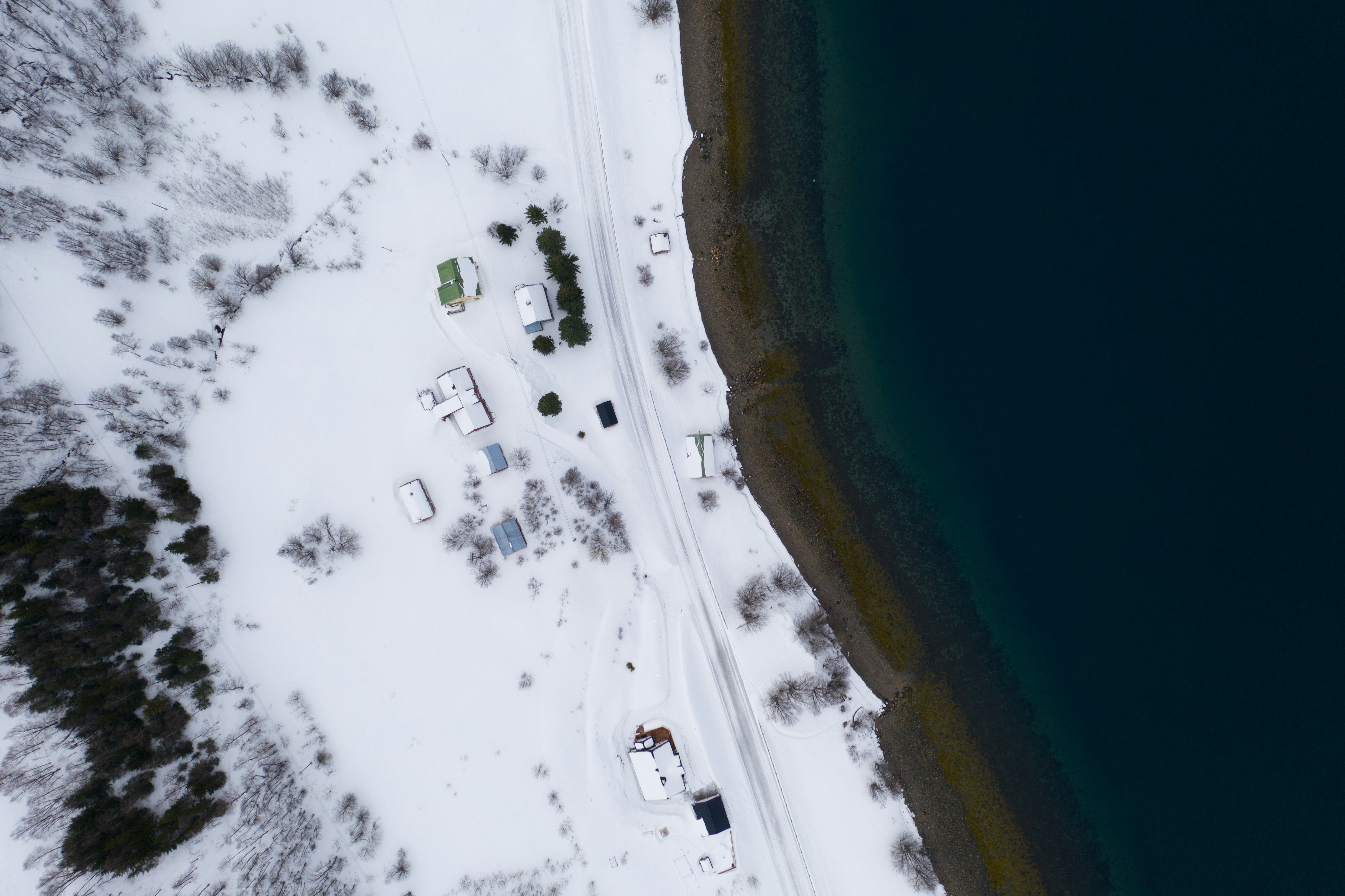 aerial view of beach during daytime, Winter beach