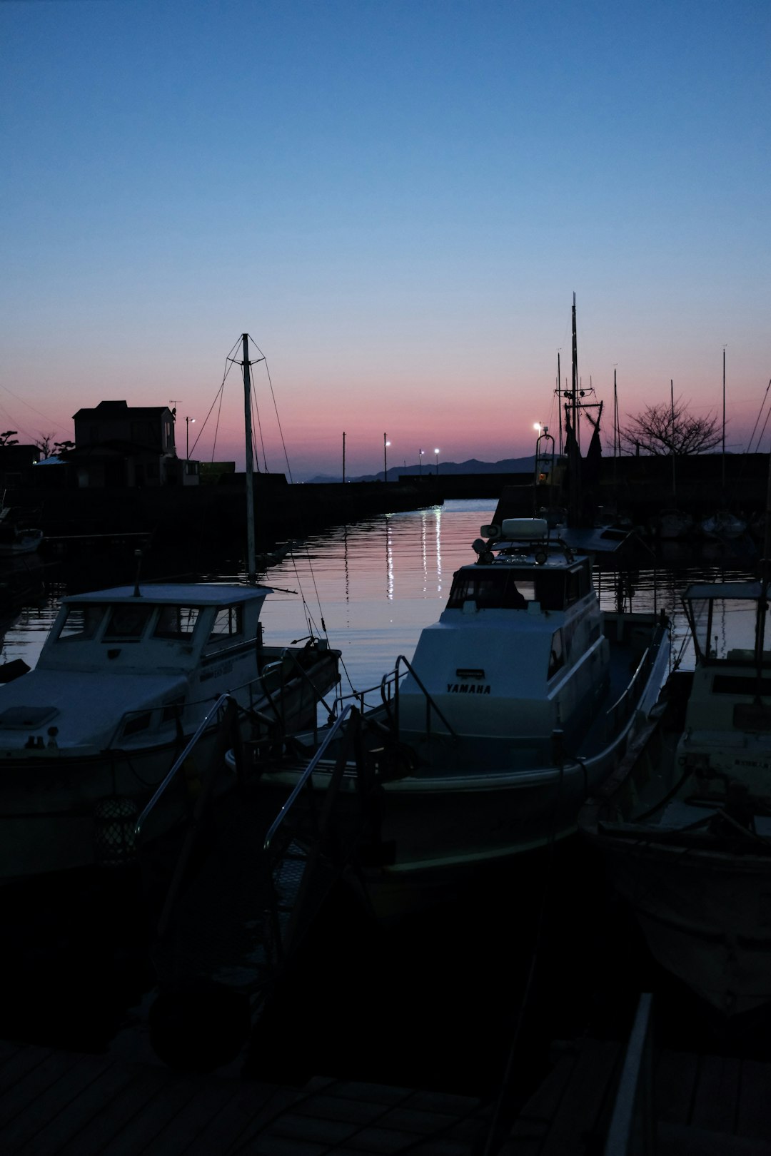 white and blue boat on sea during sunset