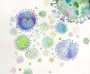 purple and black round textile