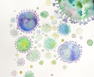 purple and black round textile