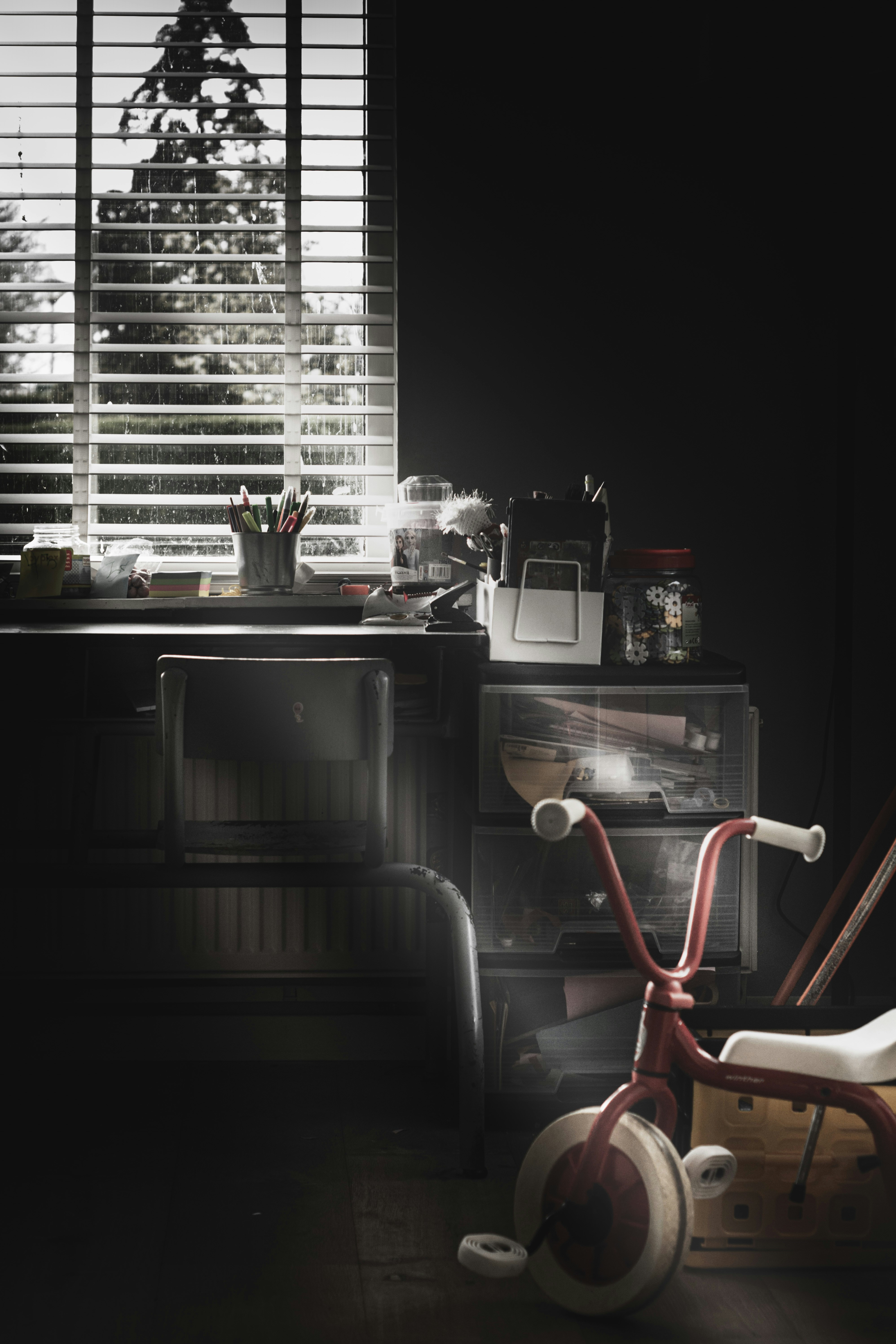 Young children in a colorful classroom