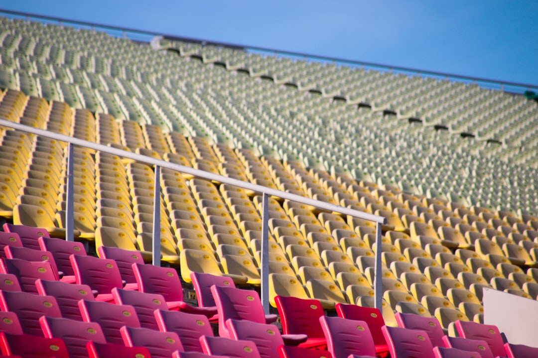 white and red stadium seats