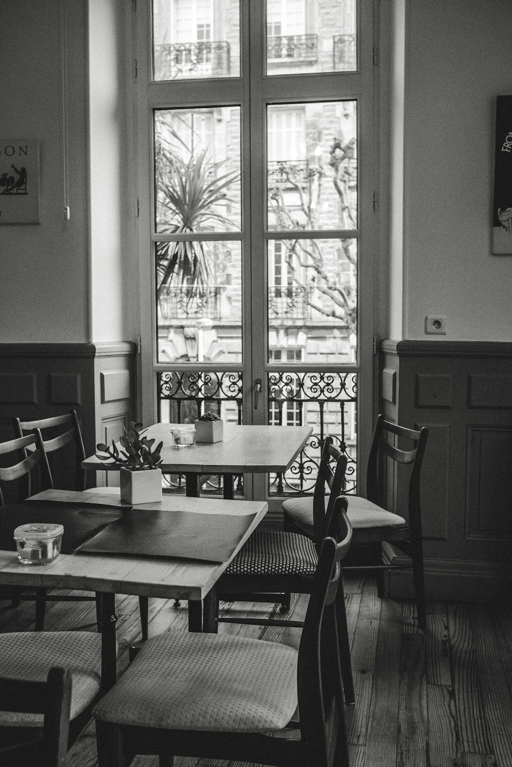 brown wooden table and chairs