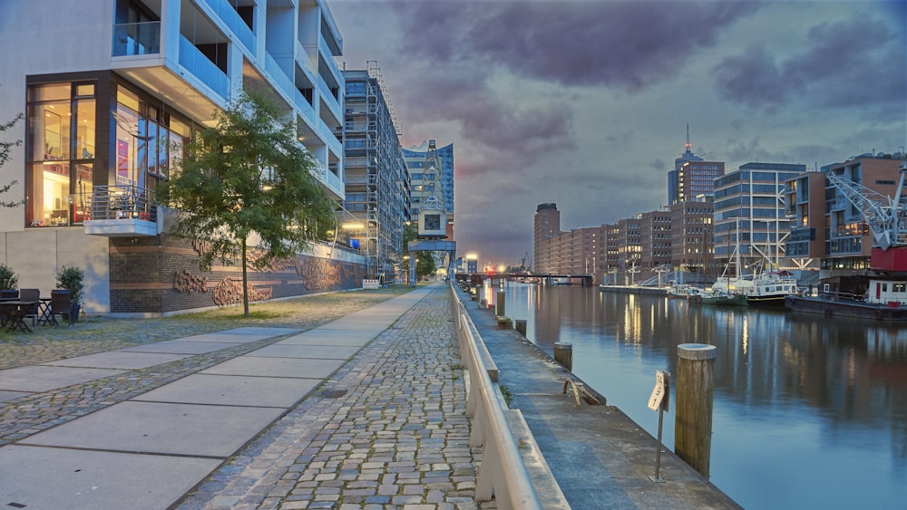 people walking on sidewalk near body of water during daytime