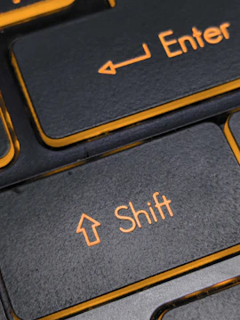 black and yellow computer keyboard