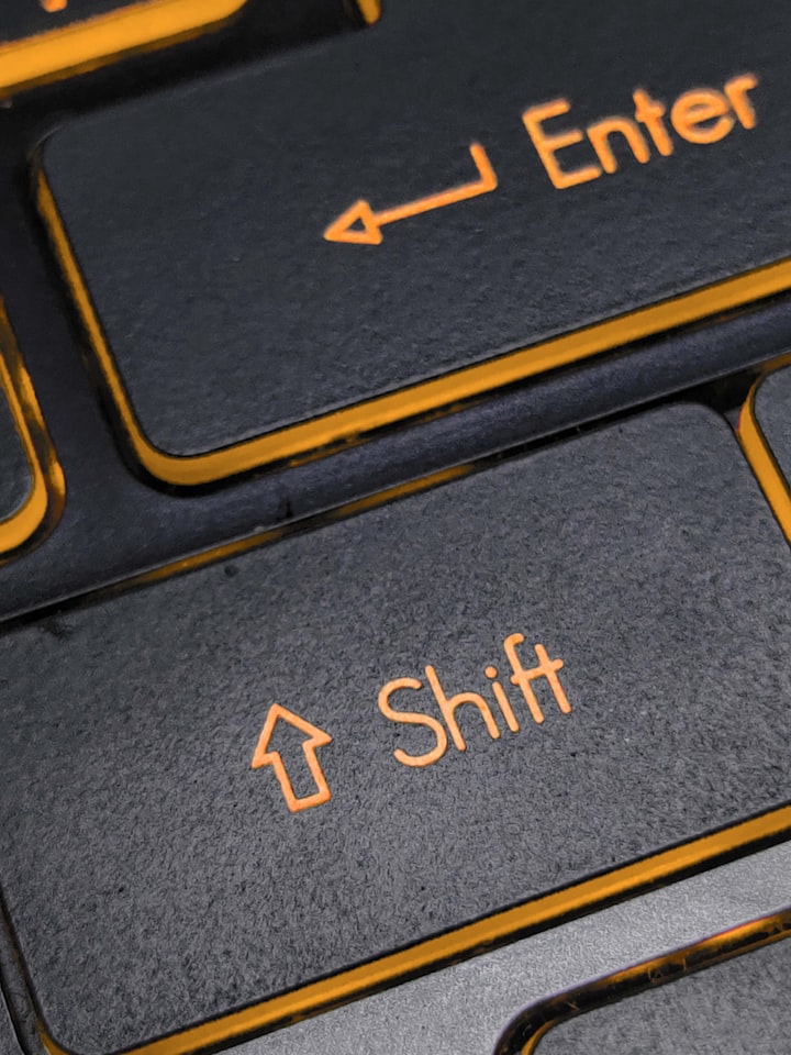 image showing the "shift" key