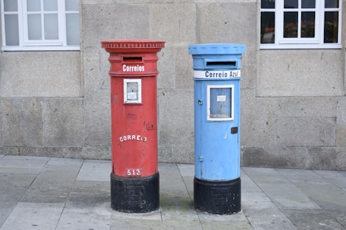 red and black mail box