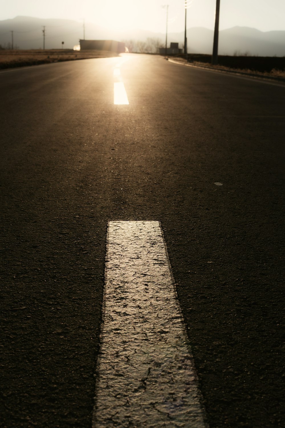 black asphalt road during night time