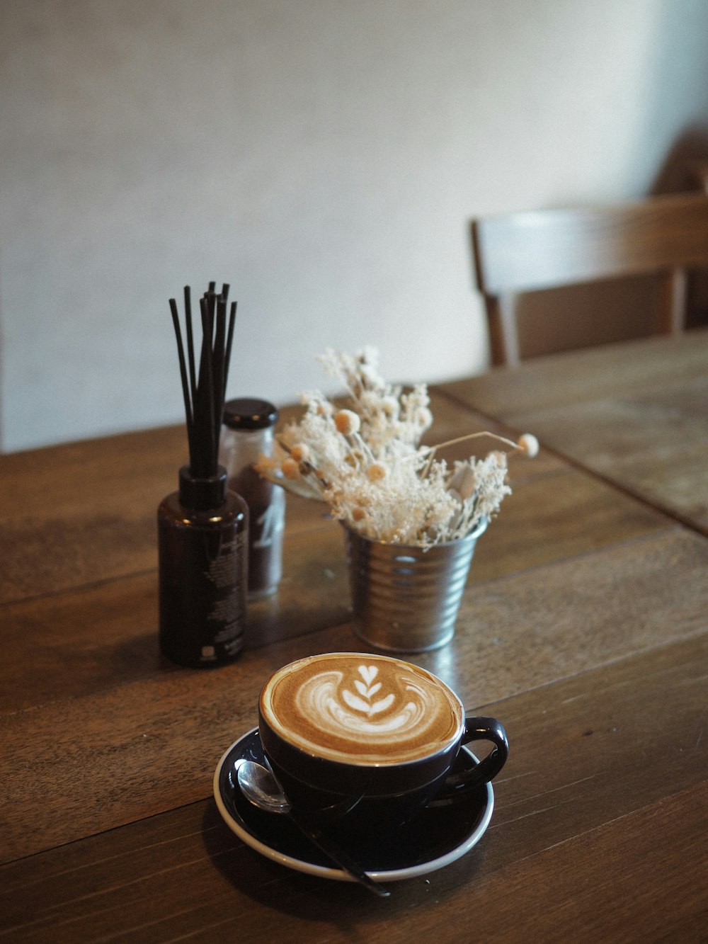 white popcorn on brown wooden table