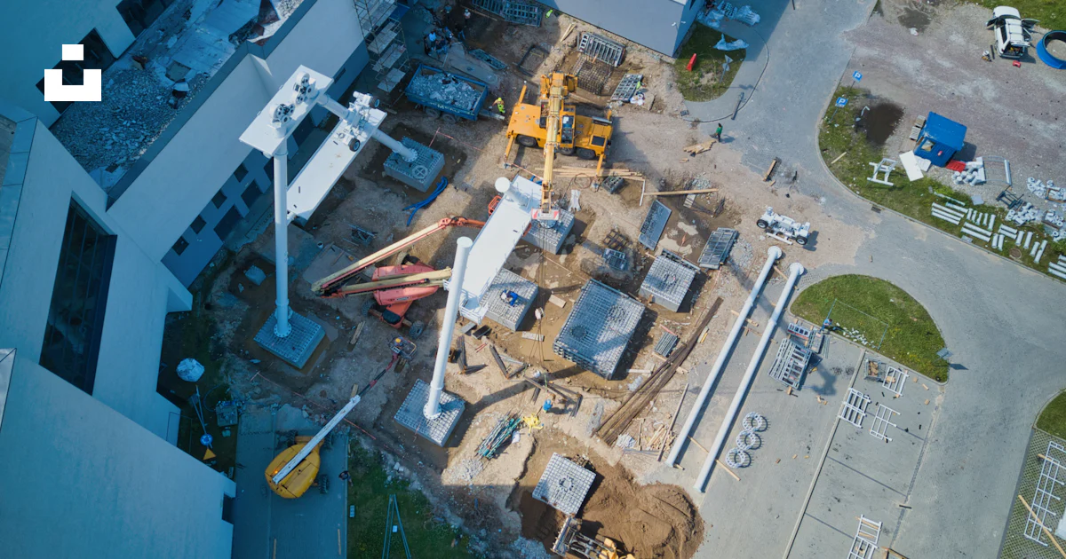Aerial view of white and blue building photo – Free Reda Image on Unsplash