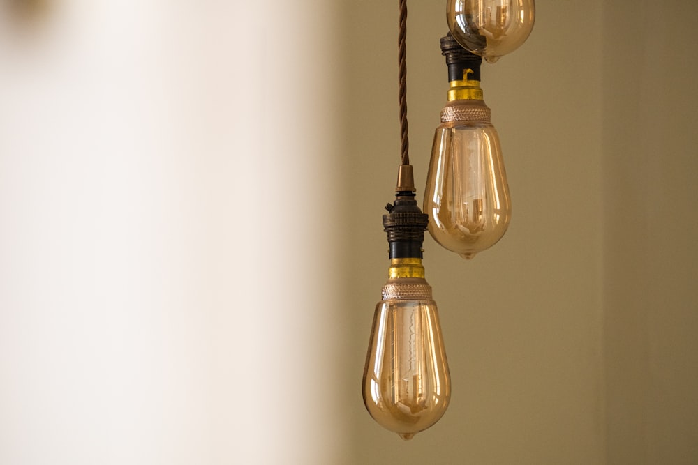 gold and silver pendant lamp