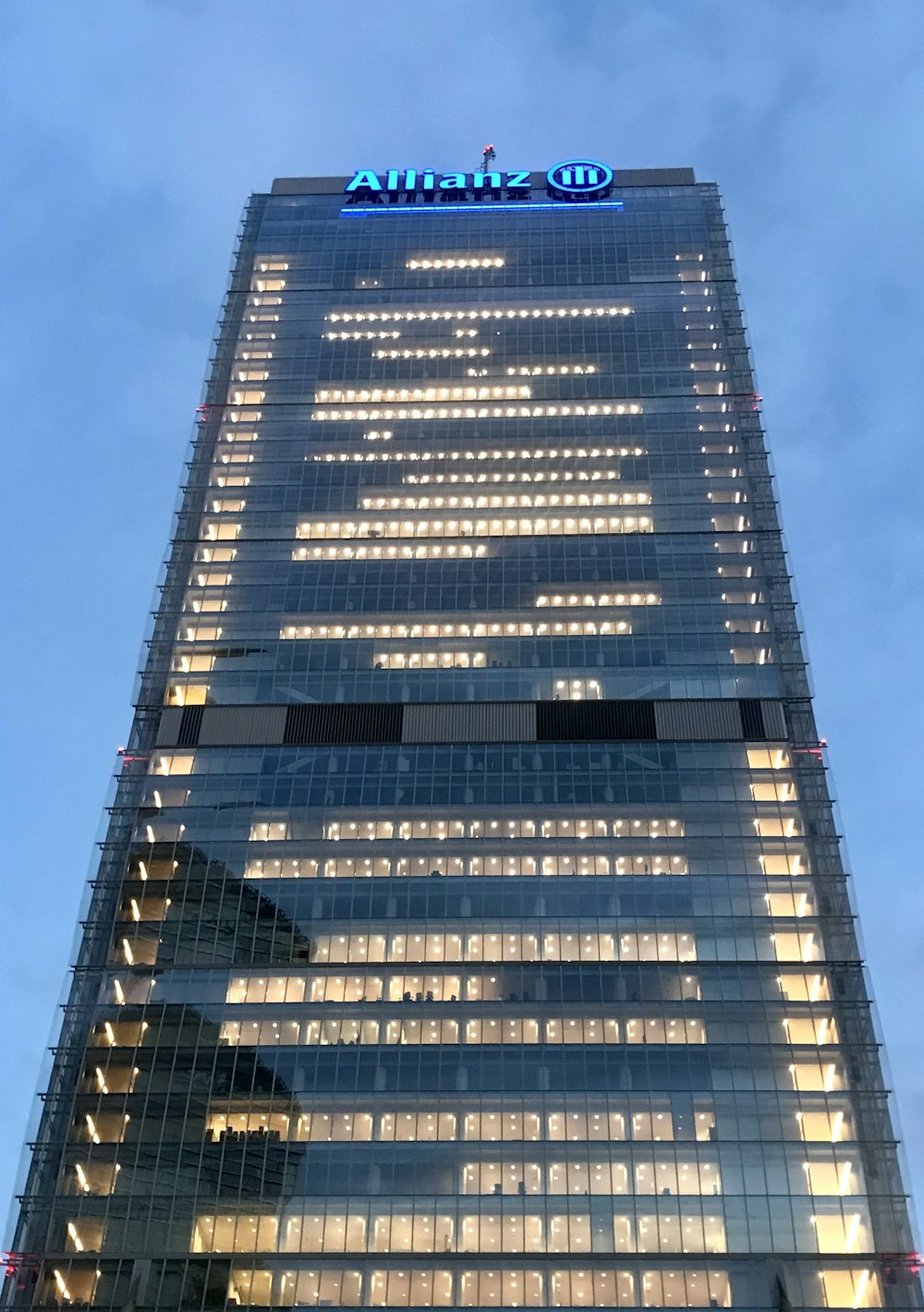 blue and white high rise building