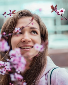 girl in white shirt smiling