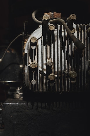 black and silver vintage car