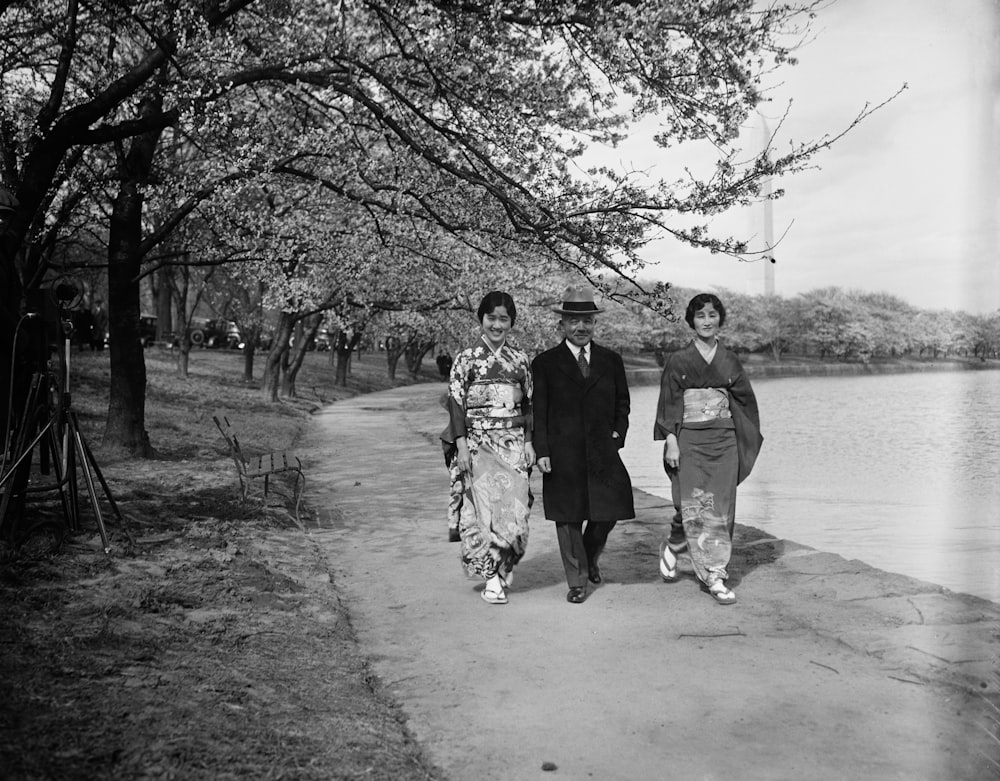 Japanese strollers at cherry blossoms, Washington, D.C.