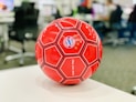 red soccer ball