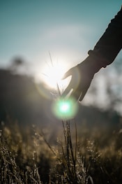 person holding light during daytime