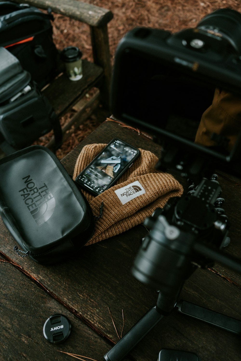 black and brown leather bag