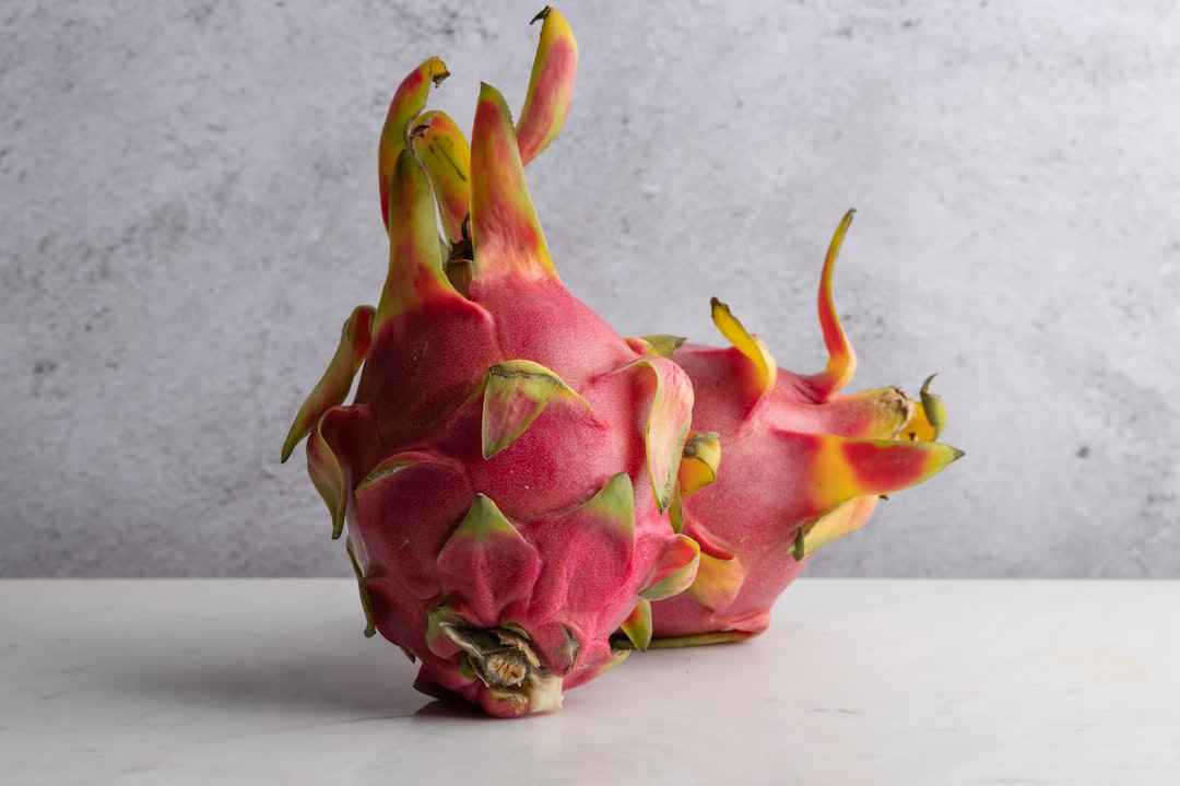 red and green dragon fruit