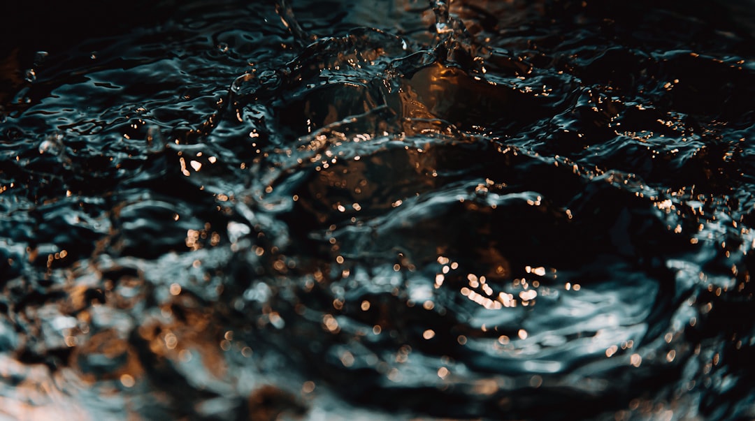 water splash in close up photography