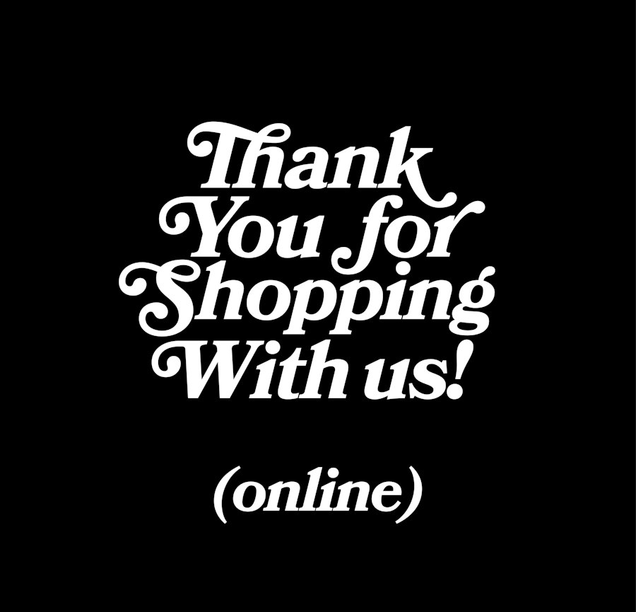 Thank you for shopping with us sign