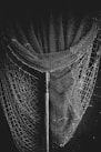 black and white photo of a net