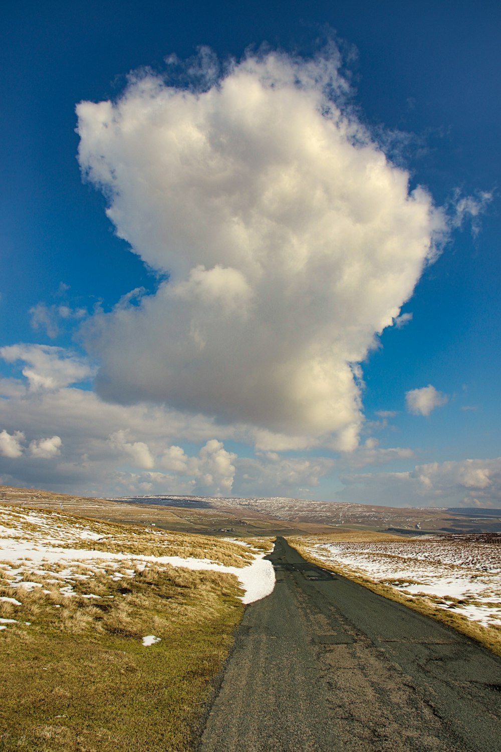 white clouds over the sea