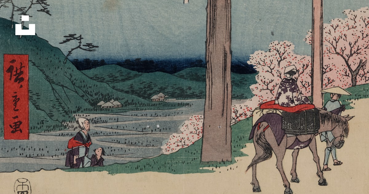 Mont Kanō dans la province de Kazusa photo Image gratuite de Art sur