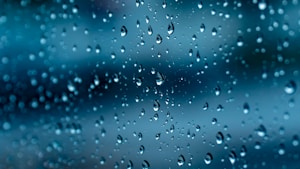 water droplets on glass panel