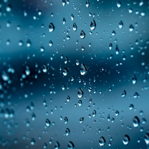 water droplets on glass panel