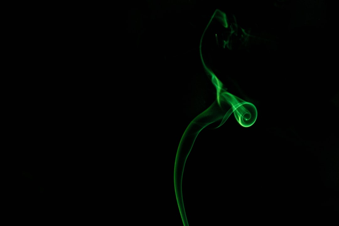green and white smoke illustration