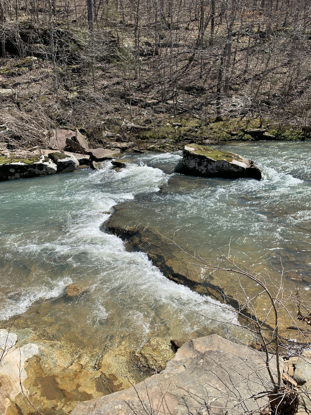 brown rocks on river during daytime