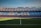 soccer field under gray sky