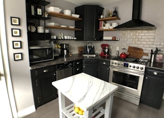 white and brown wooden kitchen cabinet