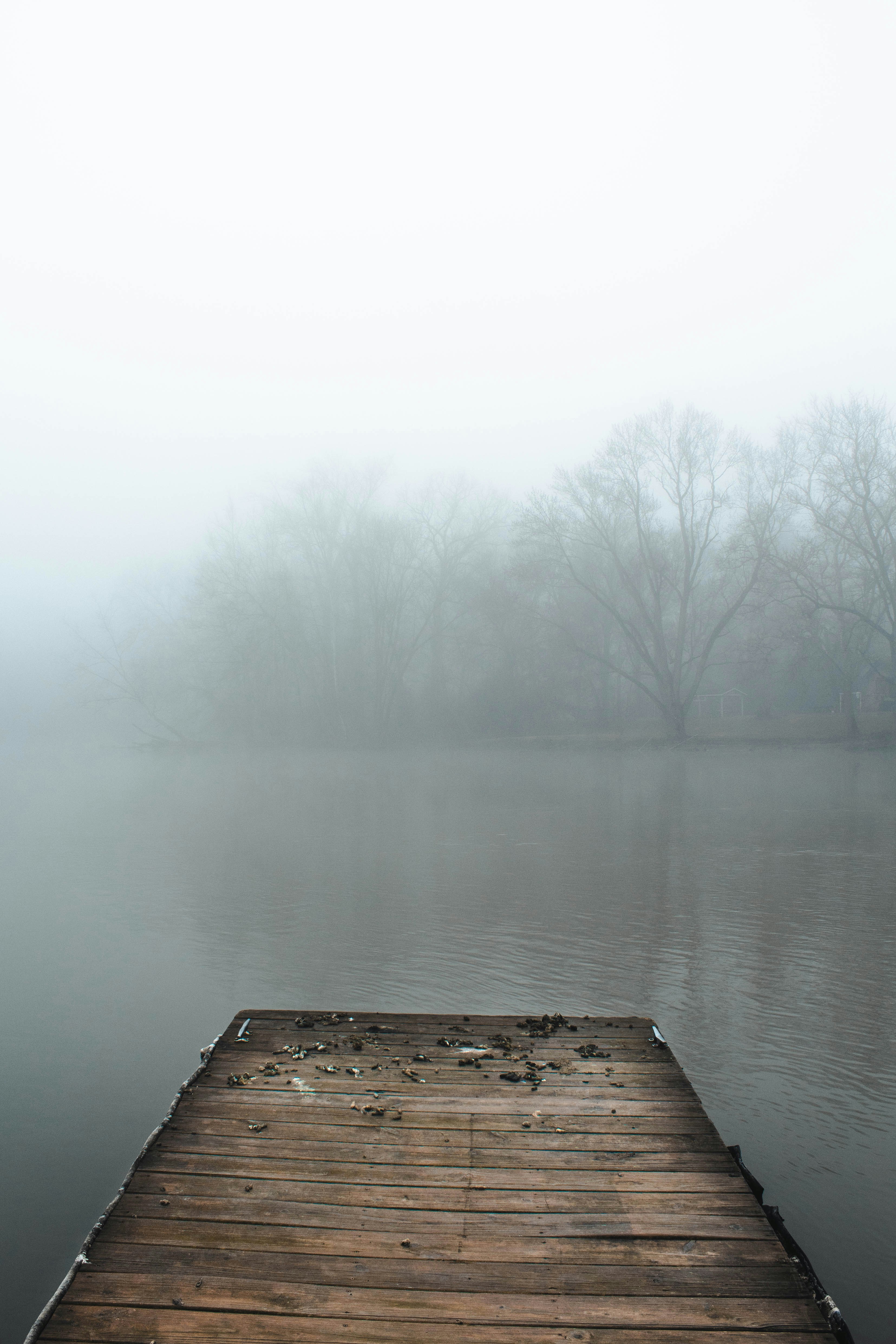 Braunes Holzdock am See