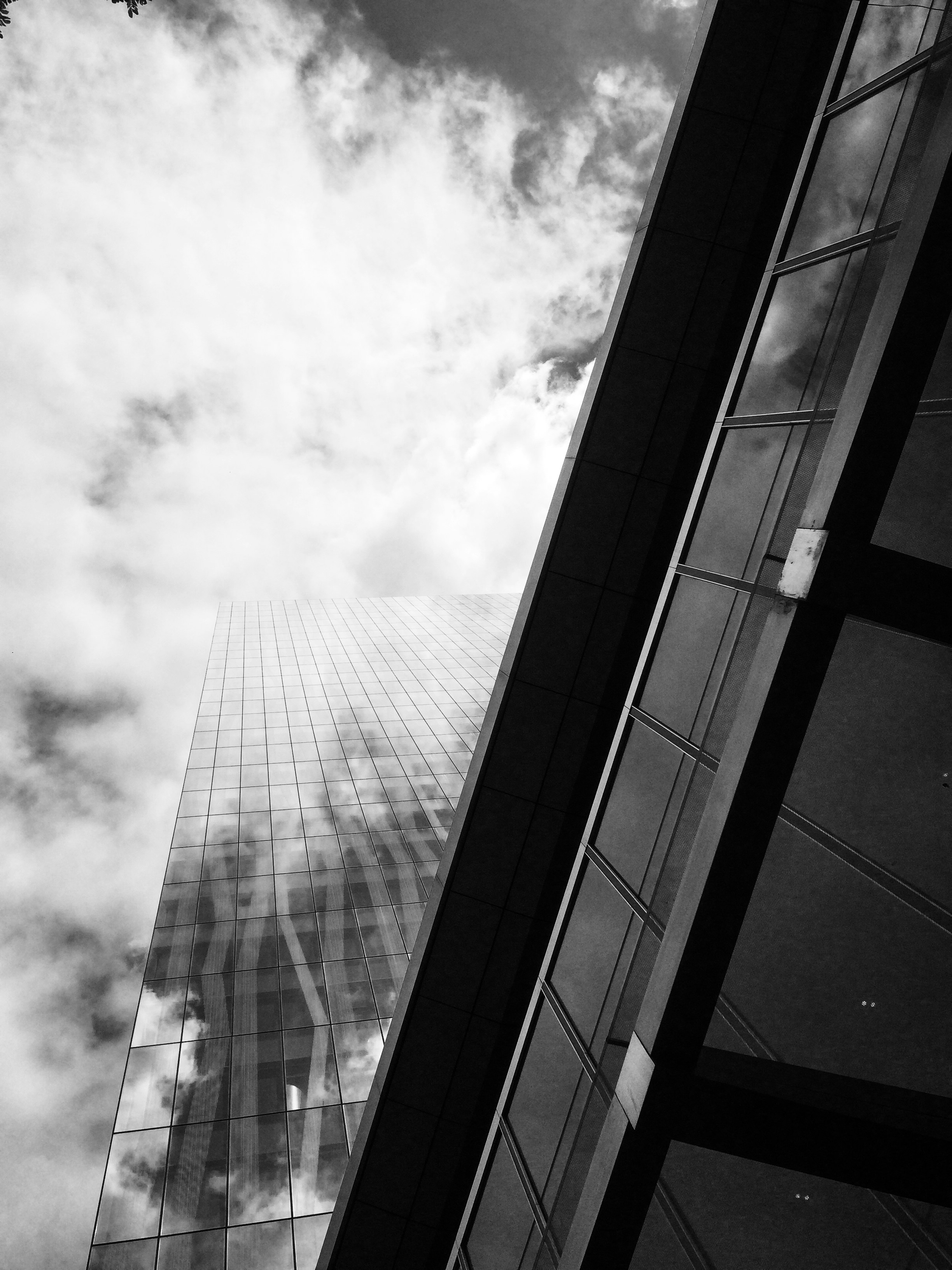grayscale photo of high rise building