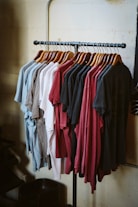 red white and black shirts