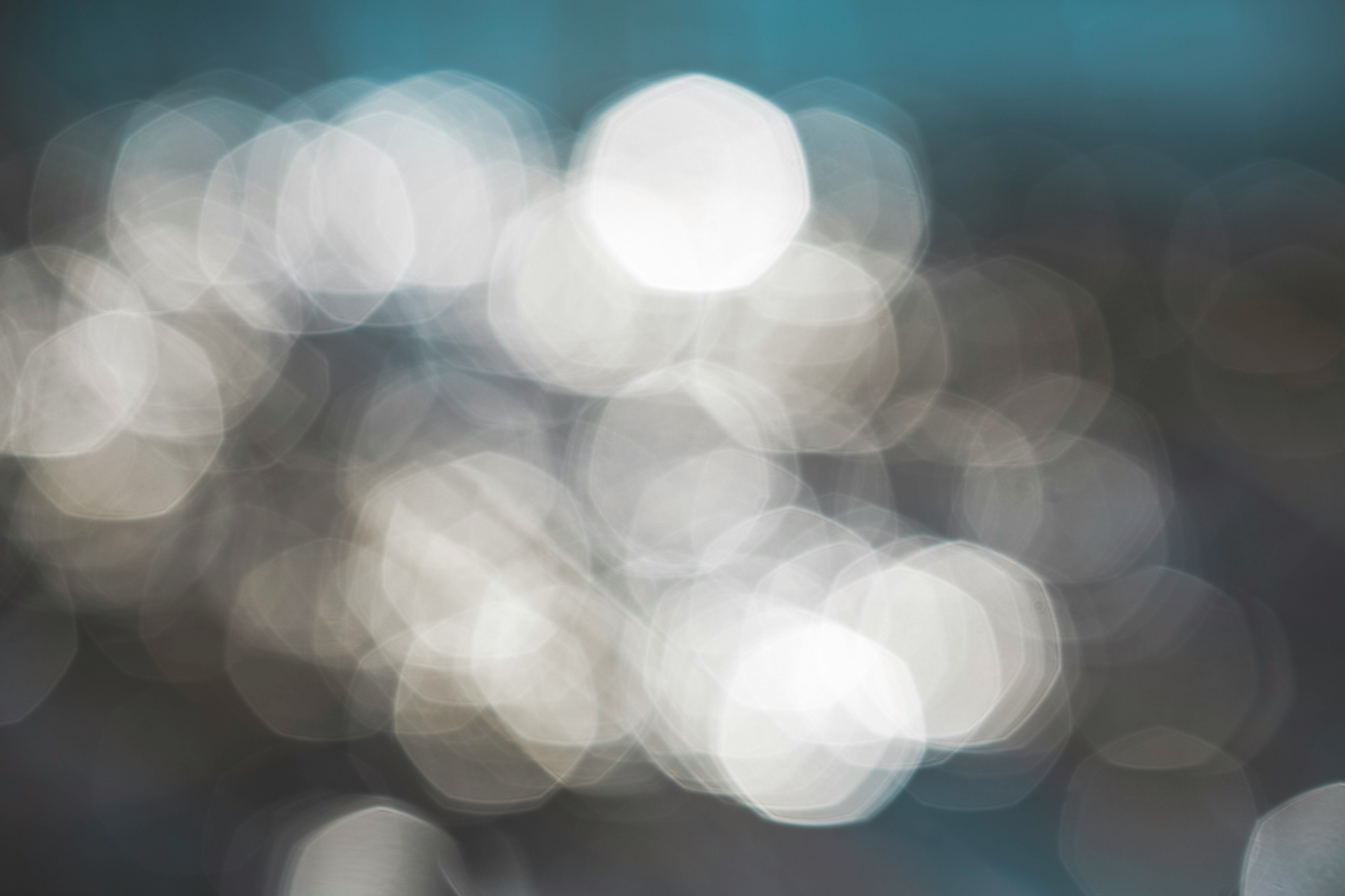 bokeh photography of white lights