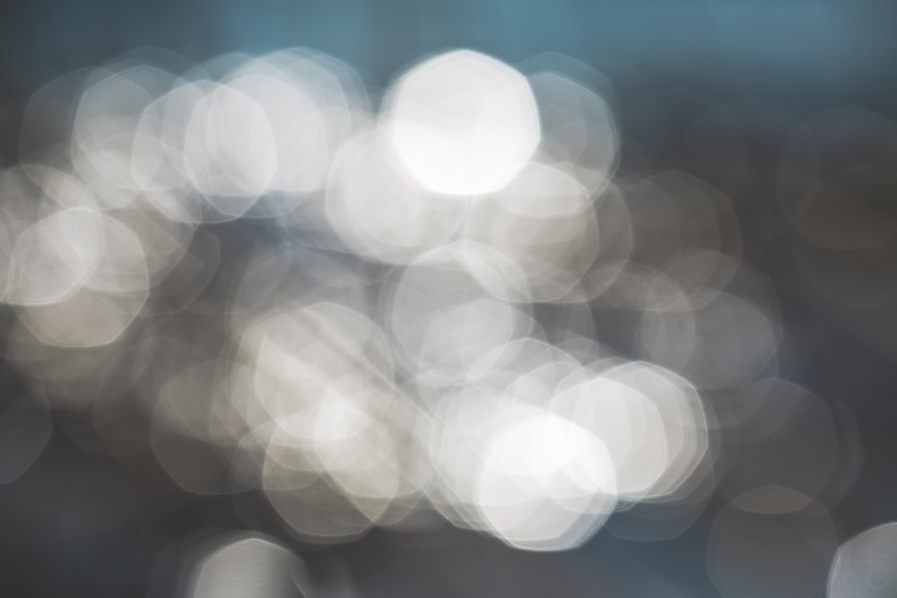 bokeh photography of white lights