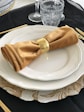 brown textile on white ceramic plate