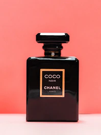 black and gold perfume bottle
