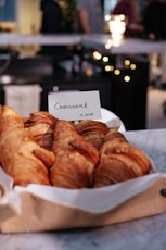 brown bread on white paper